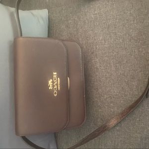 Dark brown coach purse brand new used one time